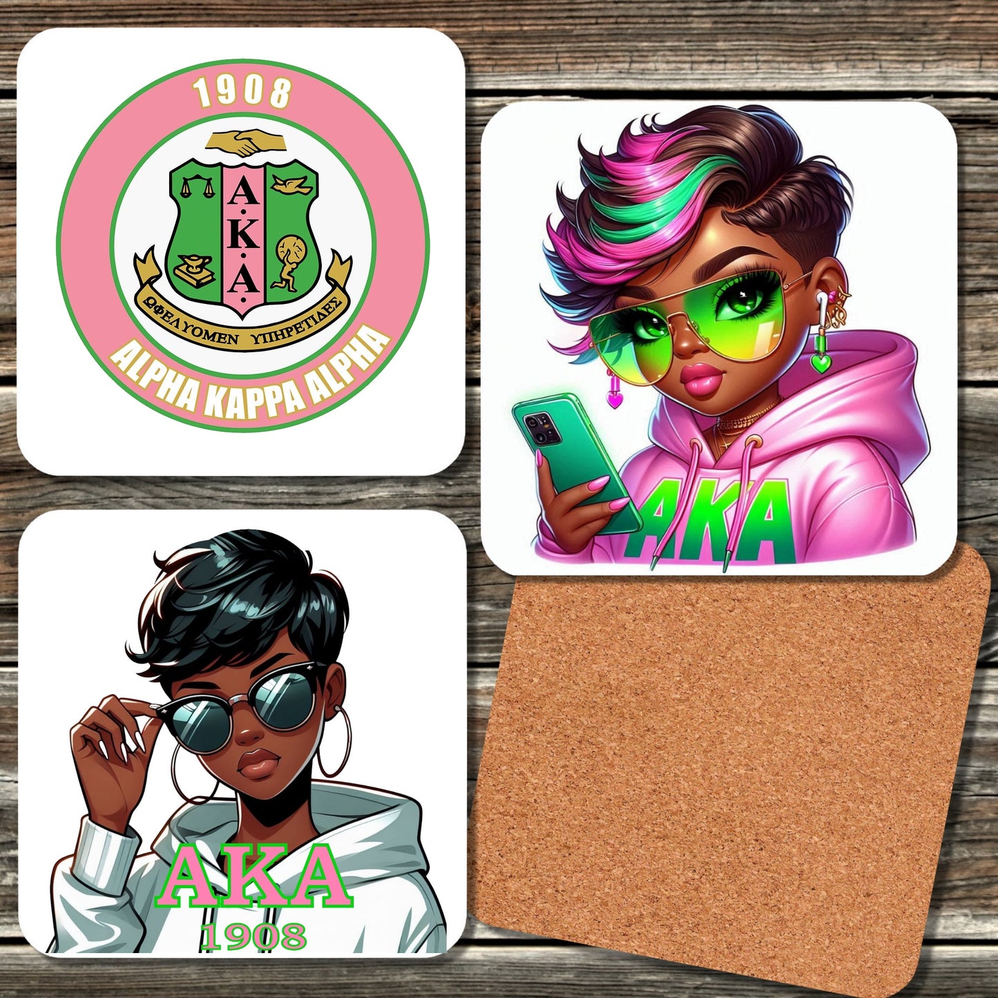 ALPHA KAPPA ALPHA COASTERS