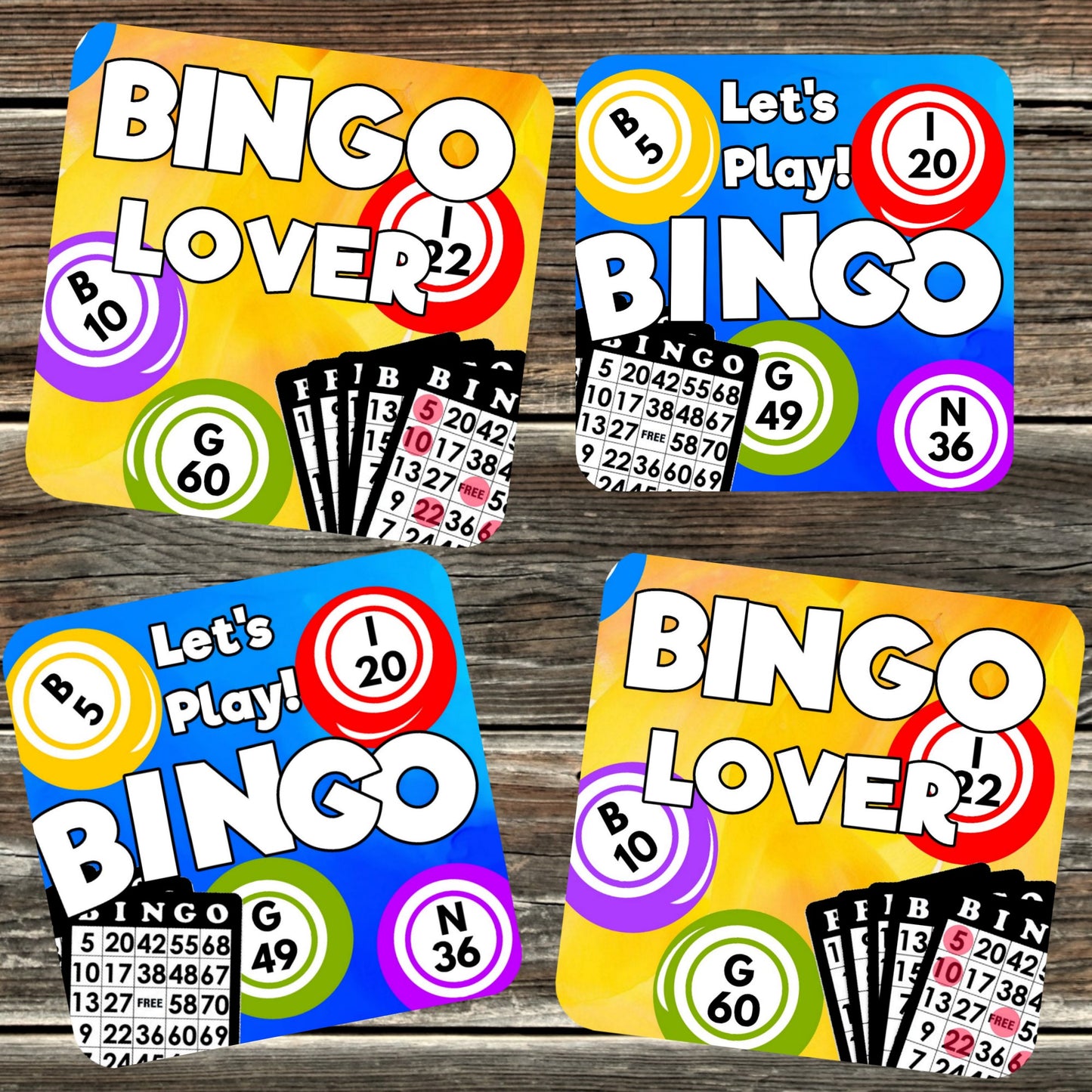 BINGO COASTER 4 PC SET