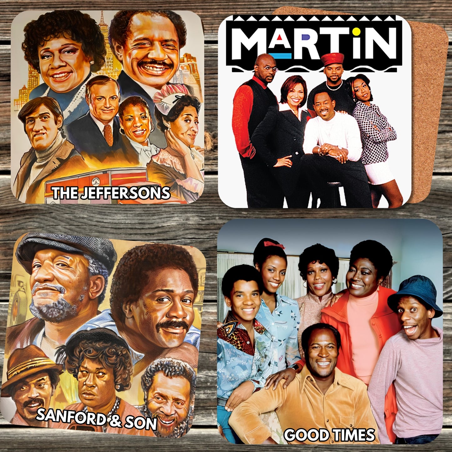 BLACK TV SITCOM COASTERS