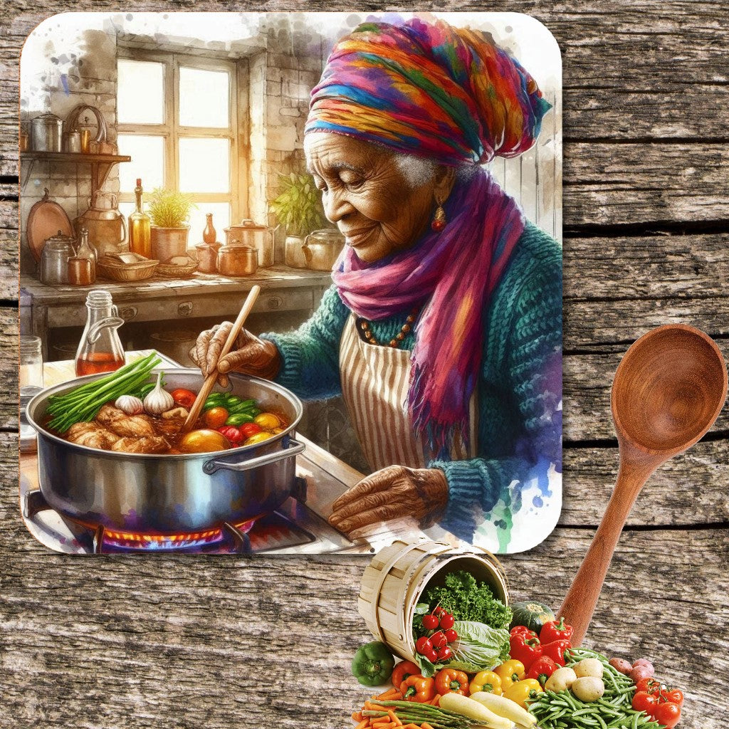 BLACK GRANNY COOKING COASTERS