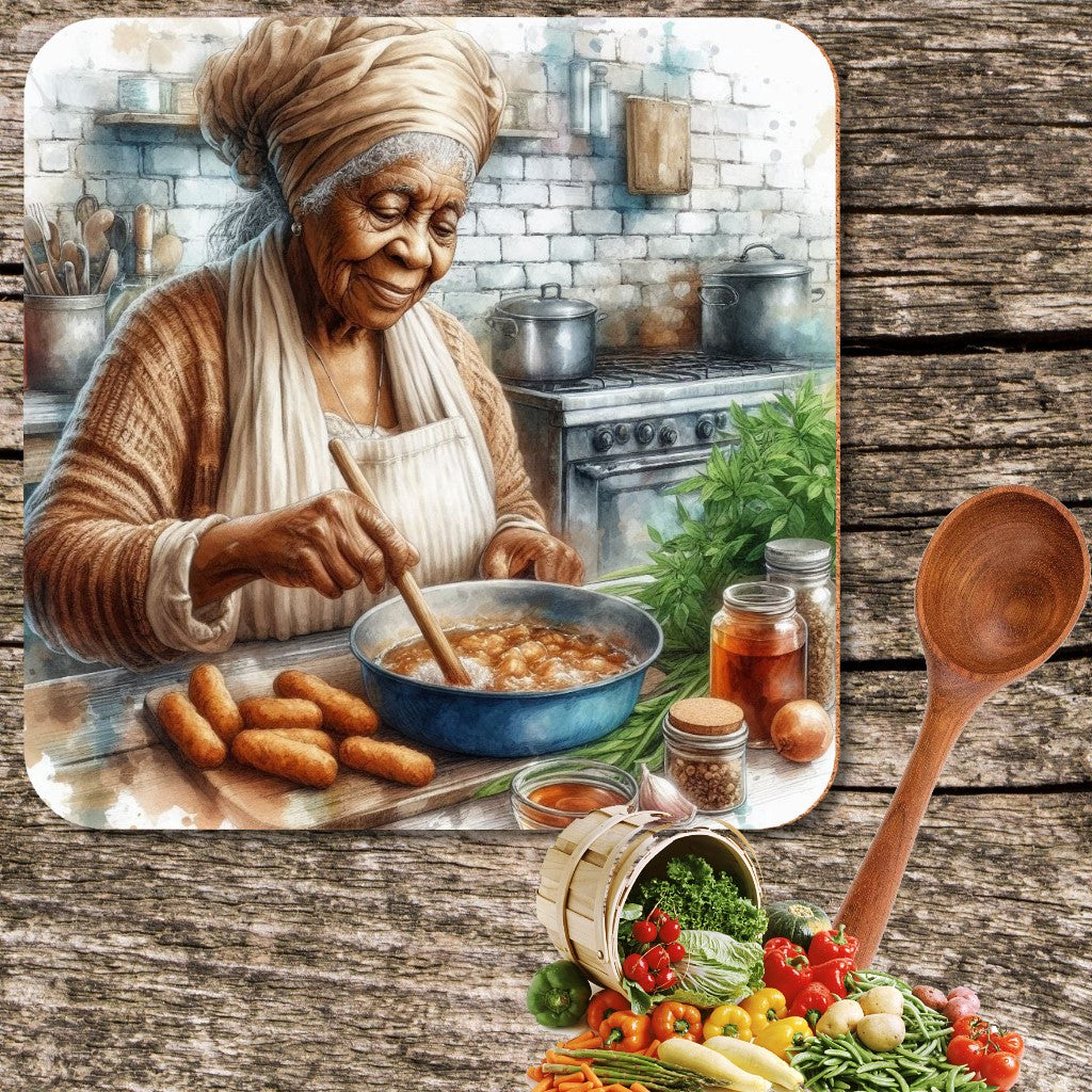 BLACK GRANNY COOKING COASTERS