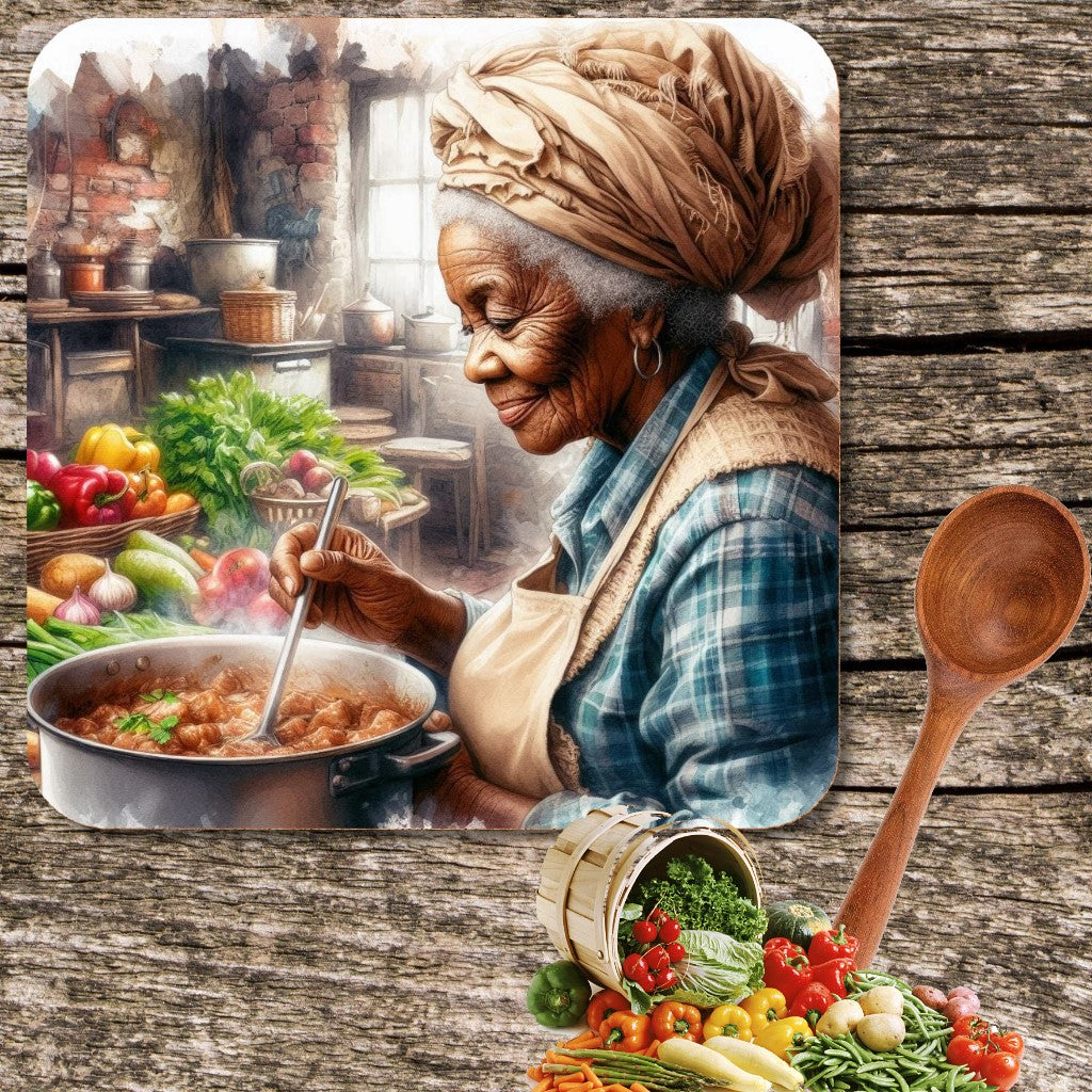 BLACK GRANNY COOKING COASTERS