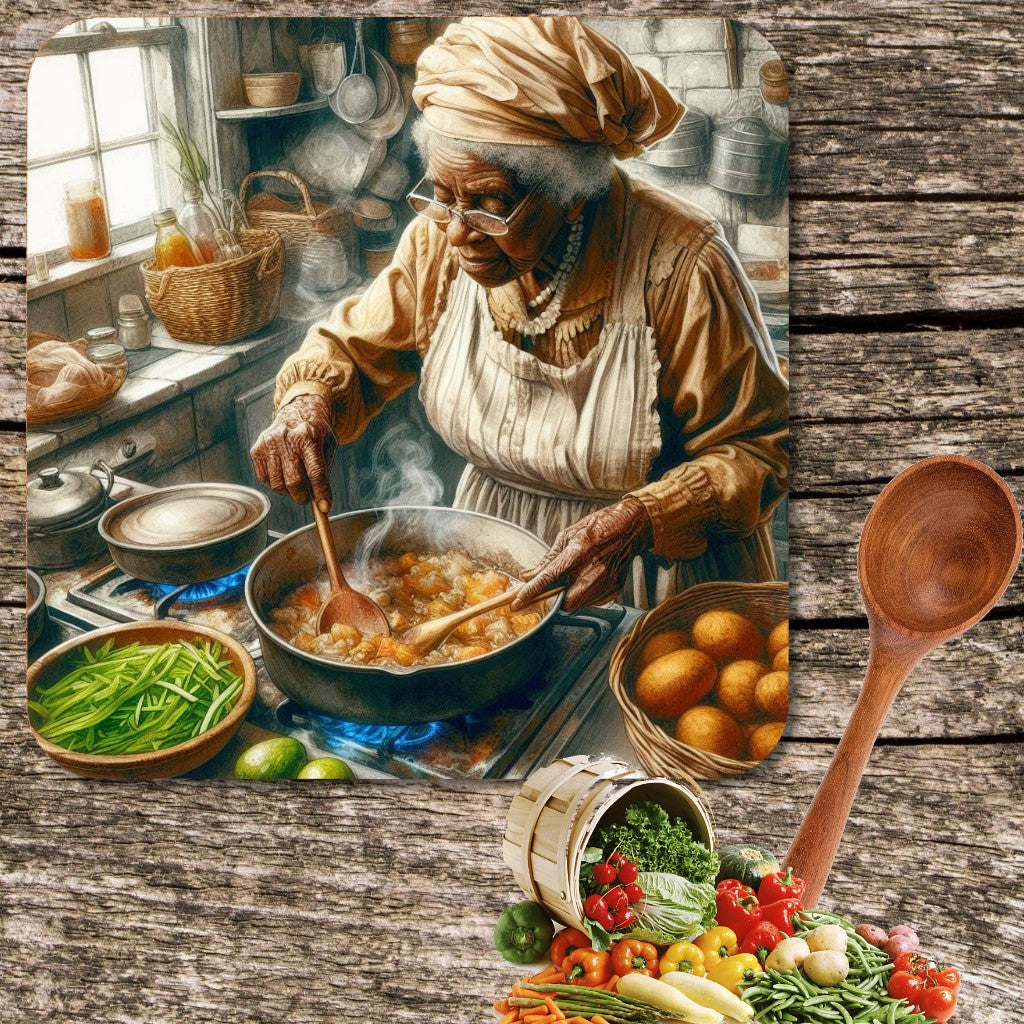 BLACK GRANNY COOKING COASTERS