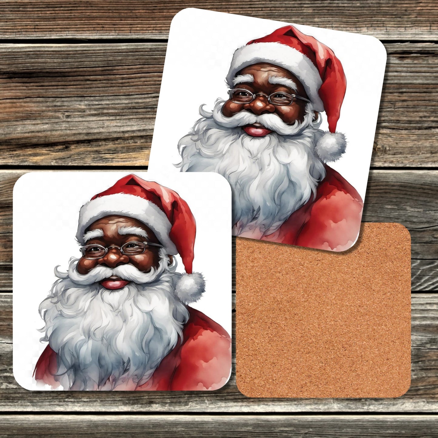 BLACK SANTA COASTER