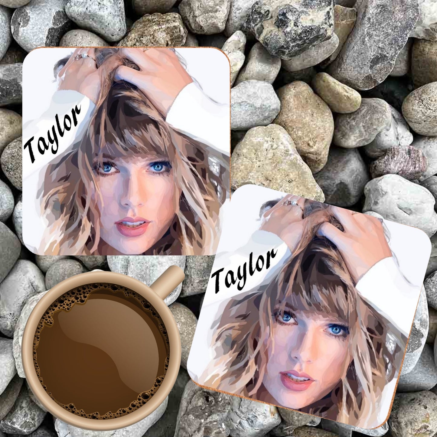 TAYLOR SWIFT WATERCOLOR COASTER